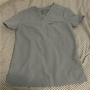 Figs Dusty Blue Catarina Top - XXS